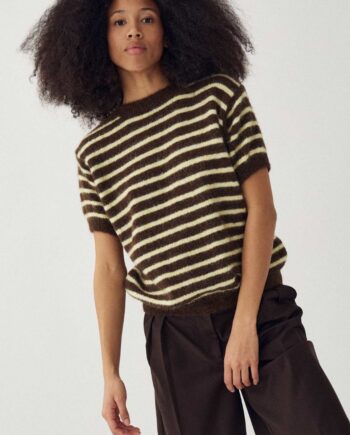 Noella Strik Monikah Brown Yellow Stripe