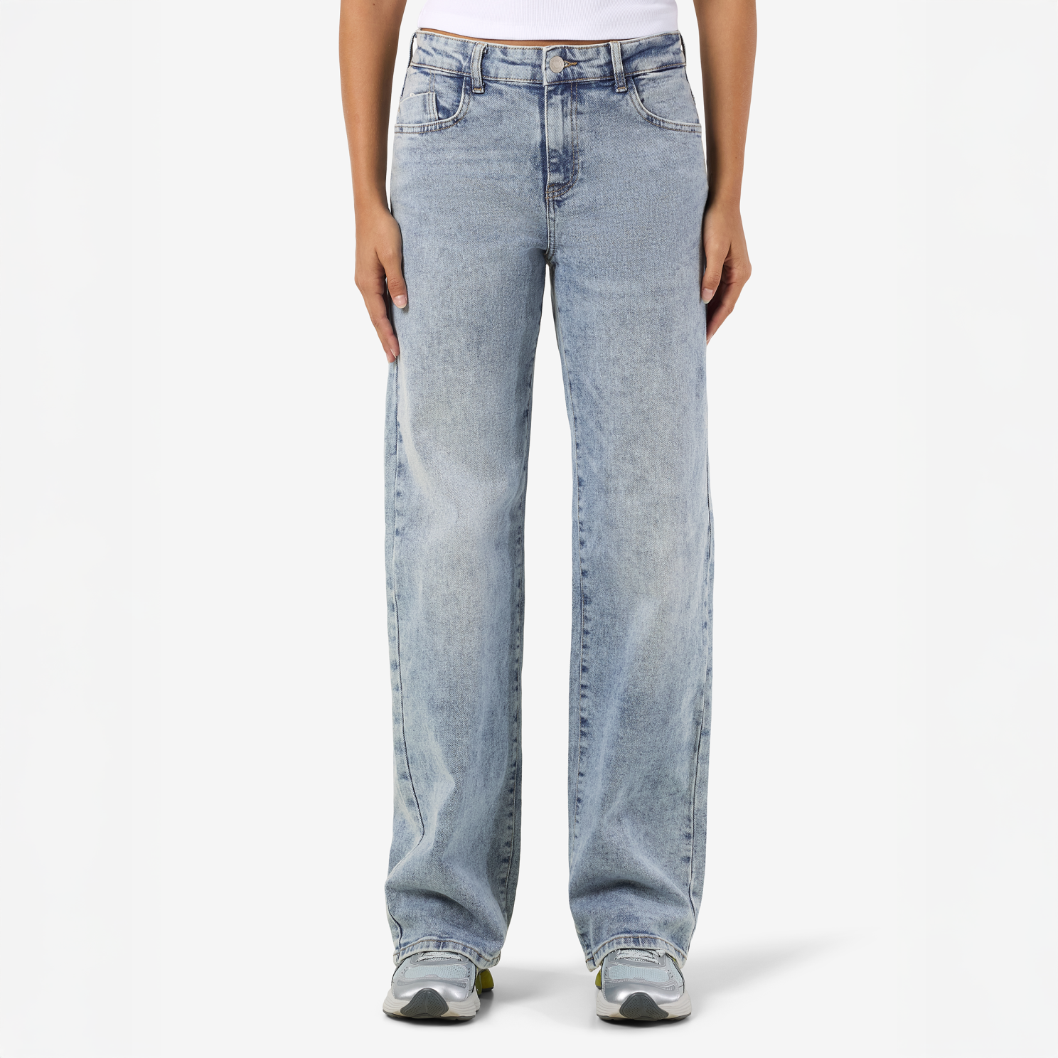 Noisy May Yolanda Dame Jeans Light Blue Denim 32 32