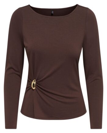 Only Bluse Elena Coffee Bean Gold Charm