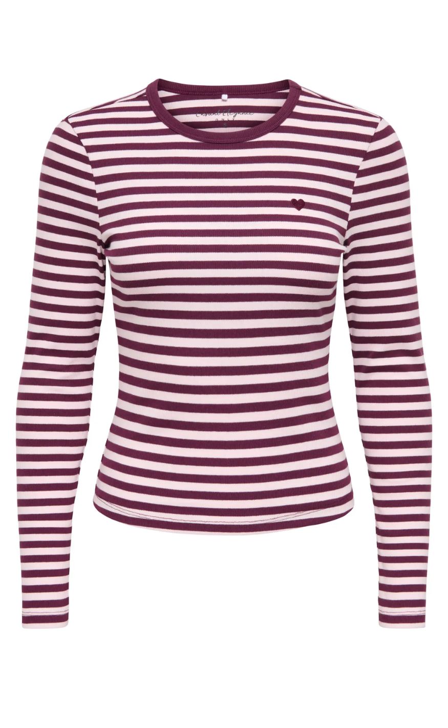 Only Bluse Val Fig Pale Lilac Heart