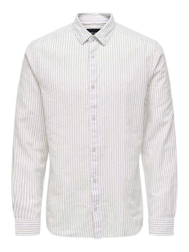 Onscaiden Ls Stripe Linen Shirt 660