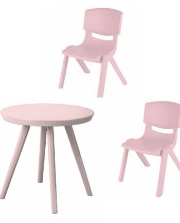 Oscar Møbelsæt  Bord     Stole Pink Eller Blå Pastel Pink   Pastel Pink   Pastel Pink
