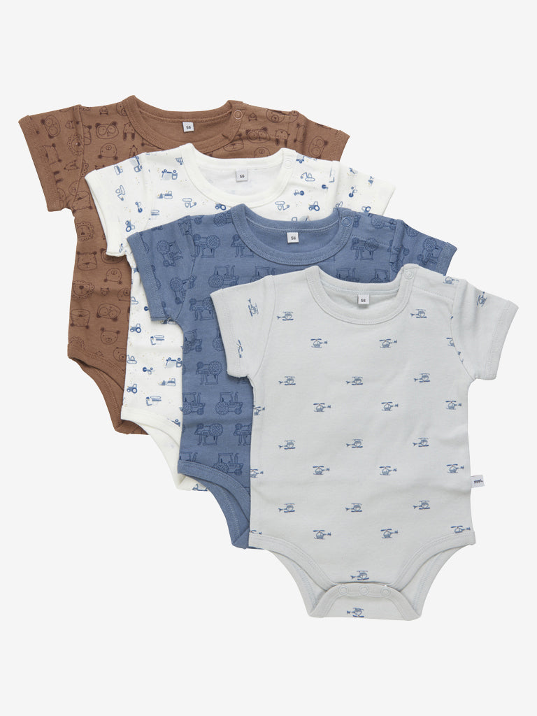 Pippi Kortærmet Body   Stk Blue Mirage 50