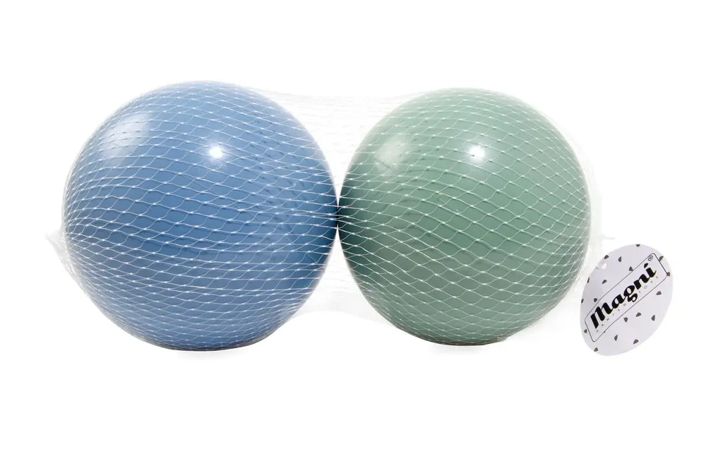 Plastikbolde Net Grøn Og Blå 15cm