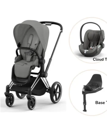 Priam Klapvogn Inkl  Cloud   Og Base Mirage Grey Chrome Black