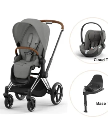 Priam Klapvogn Inkl  Cloud   Og Base Mirage Grey Chrome Brown