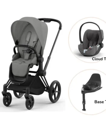 Priam Klapvogn Inkl  Cloud   Og Base Mirage Grey Matt Black Plus