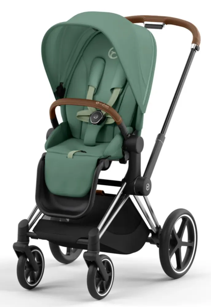Priam Klapvogn Leaf Green Chrome Brown