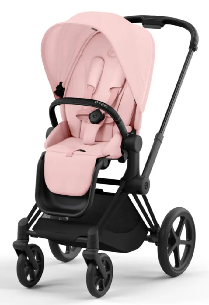 Priam Klapvogn Peach Pink Matt Black