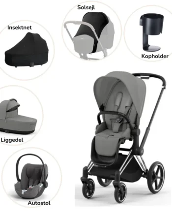 Priam Pakke Mirage Grey Chrome Black Plus