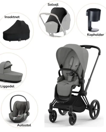 Priam Pakke Mirage Grey Matt Black