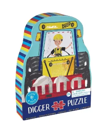Puslespil    Formet Motiv   æske 12 Brikker Digger