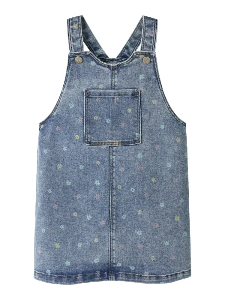 Rosa Denim Kjole Medium Blue Denim Flower 98