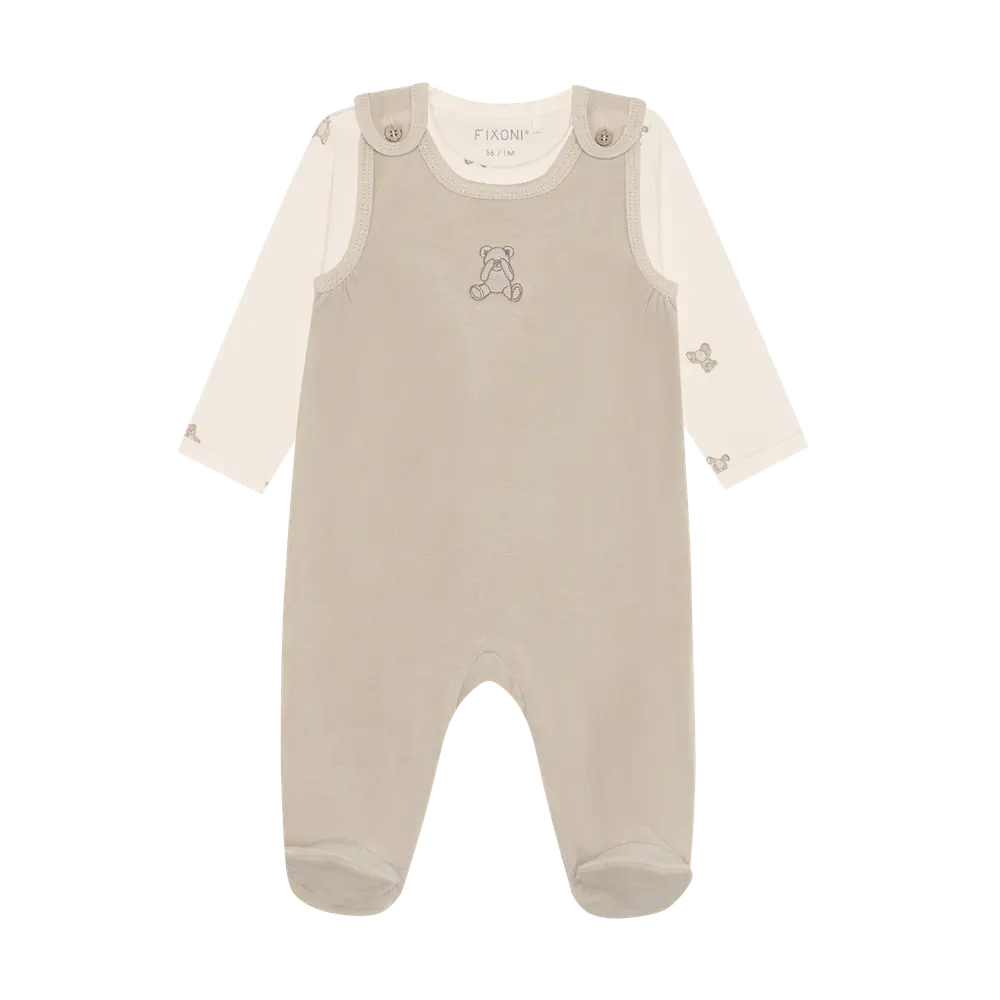 Sæt    Body Og Velour Romper Pure Cashmere 50