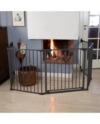 Safe   Care Skruemonteret Sikkerhedsgitter 90-330 Cm Grå