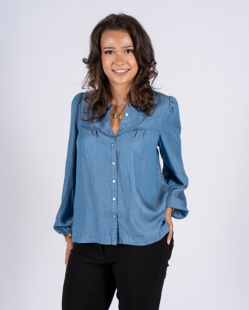 Sasia Abigail Dame Skjorte Chambray Blue