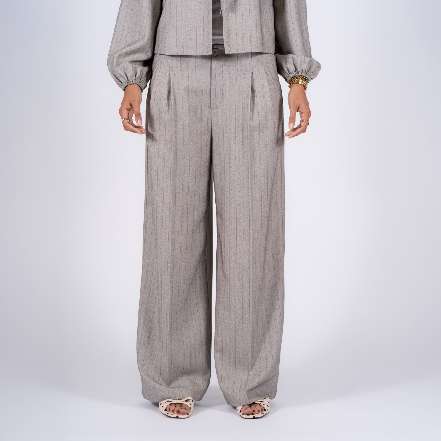 Sasia Audrey Dame Bukser Cement Grey