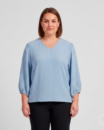 Sasia Beatrix Dame Bluse Cashmere Blue 50 52