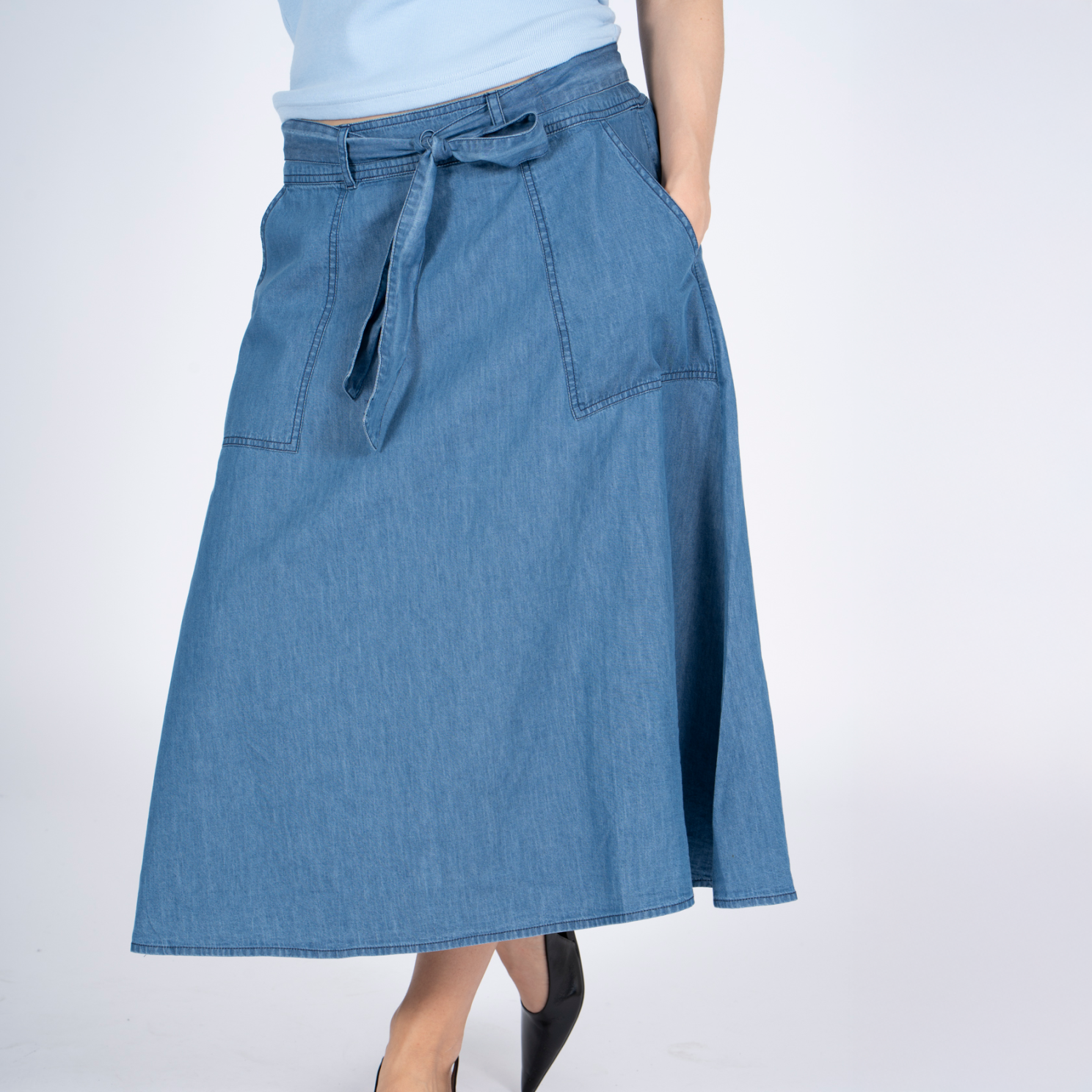 Sasia Chanette Dame Nederdel Navy Blazer Blue