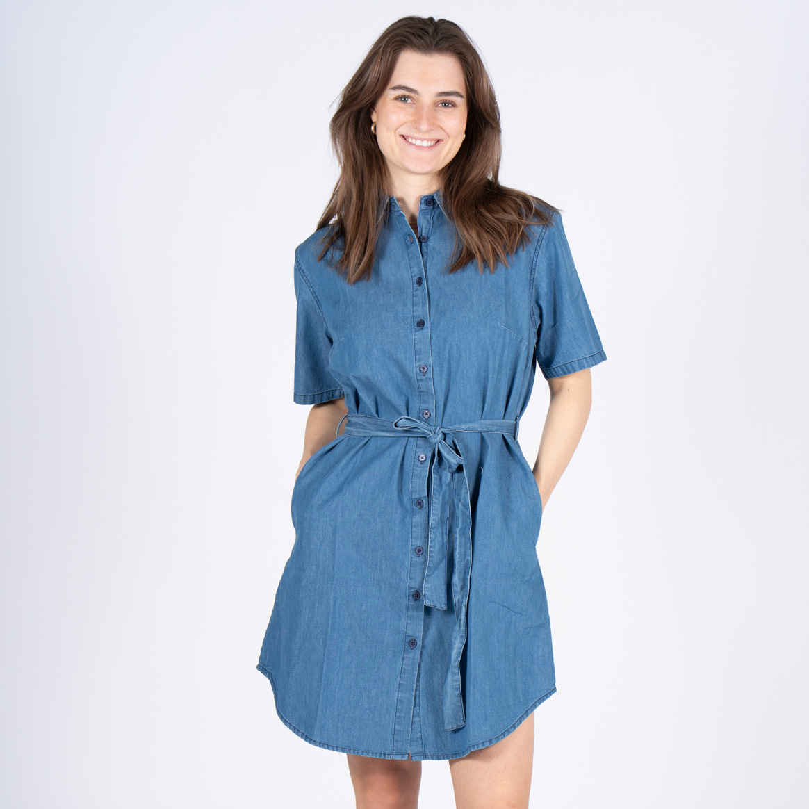 Sasia Charline Dame Kjole Cashmere Blue