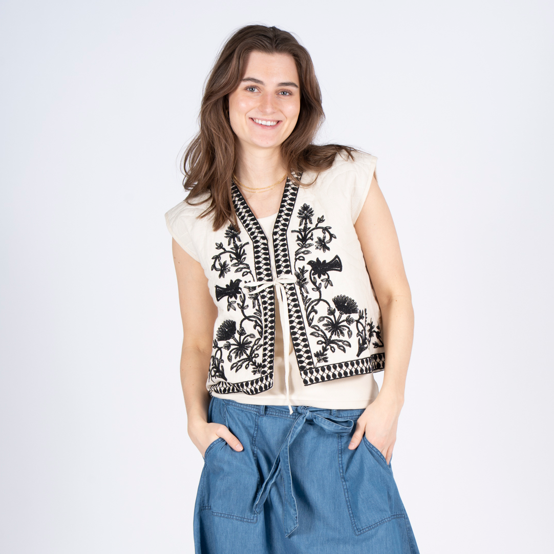 Sasia Pernille Dame Vest Sandshell Beige
