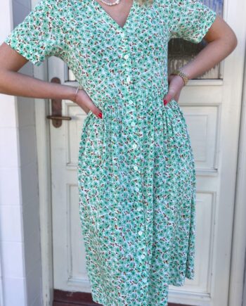 Say Ina Copenhagen Kjole Clara Mint Green Flower
