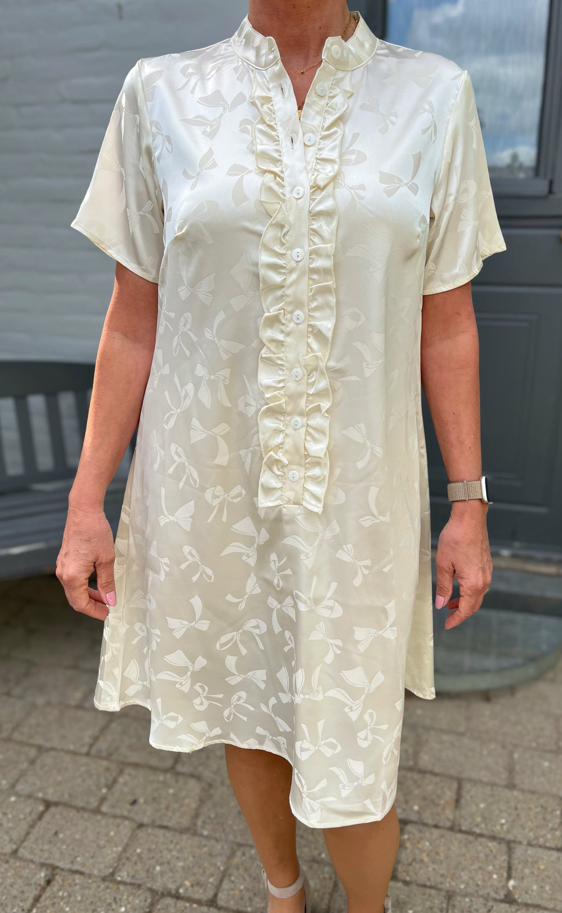 Say Ina Copenhagen Kjole Flora Off White Bows