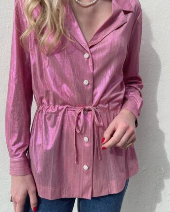 Say Ina Copenhagen Skjorte Malou Metallic Pink