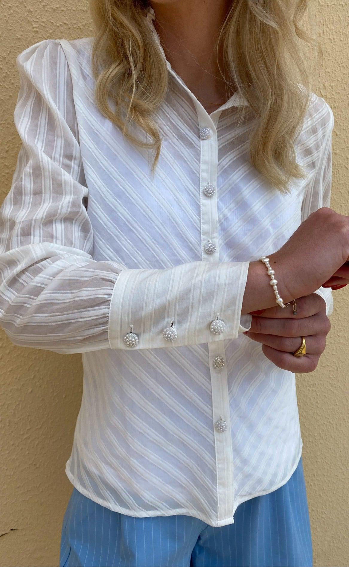 Say Ina Copenhagen Skjorte Sophia White Striped