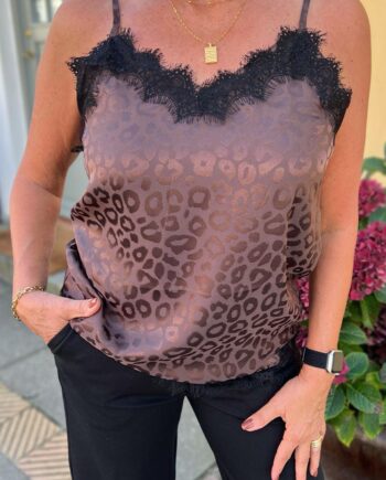 Say Ina Copenhagen Top Kiki Chocolate Leopard