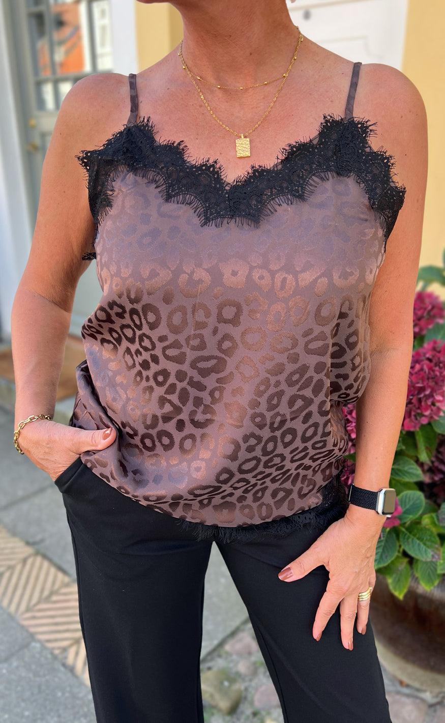 Say Ina Copenhagen Top Kiki Chocolate Leopard