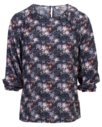 Sirup Dame Bluse Dark Navy Aop