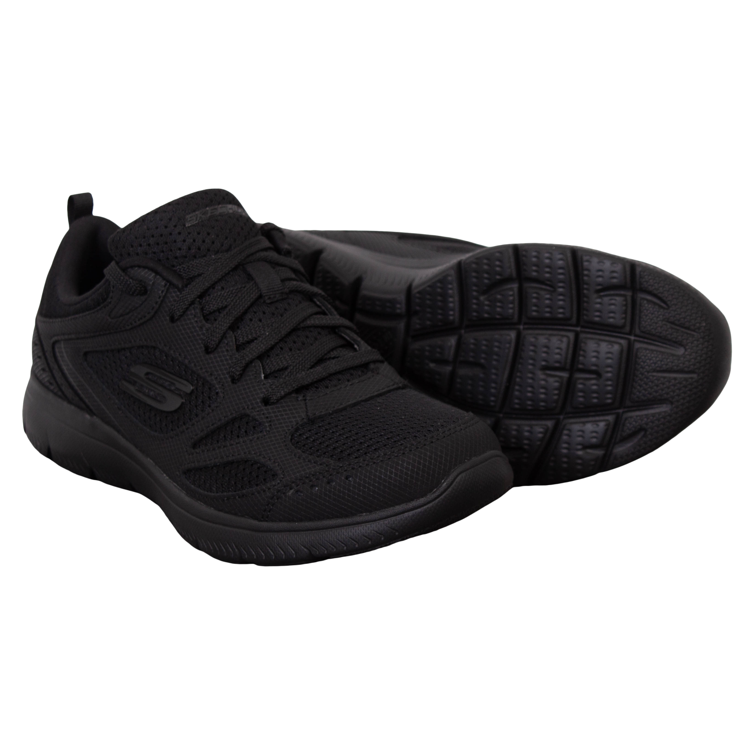 Skechers Summits Suited Dame Sneakers Bbk 37