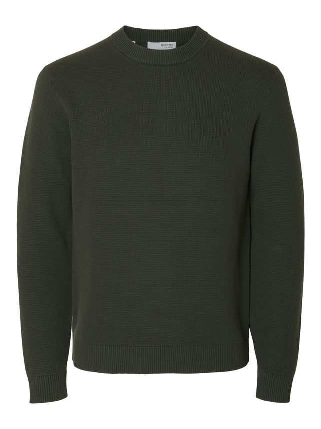 Slhdane Ls Knit Structure Crew Neck