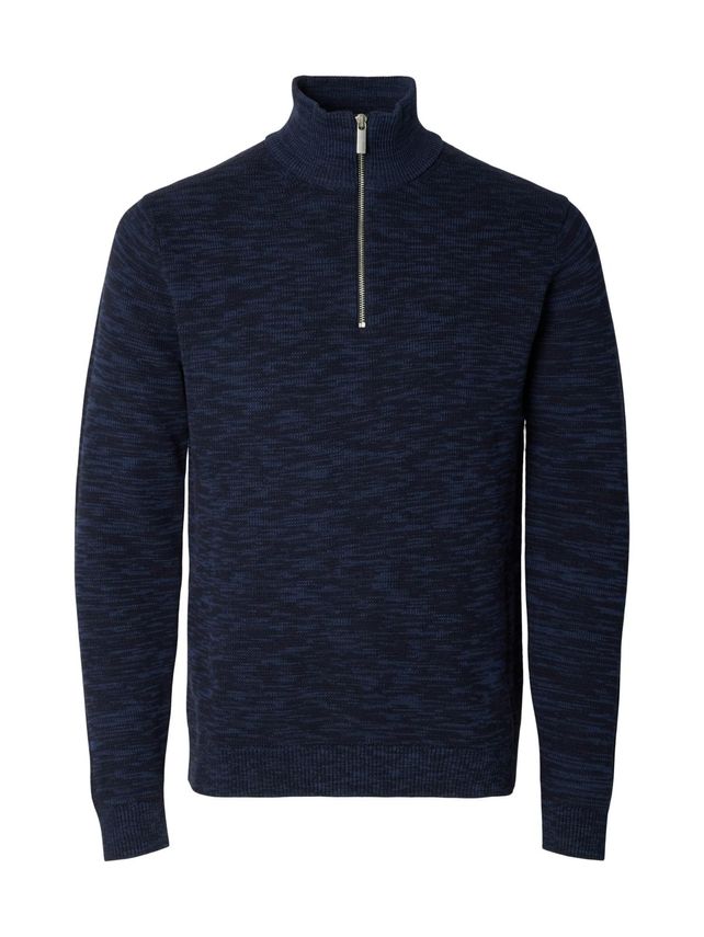 Slhdane Ls Knit Structure Half Zip