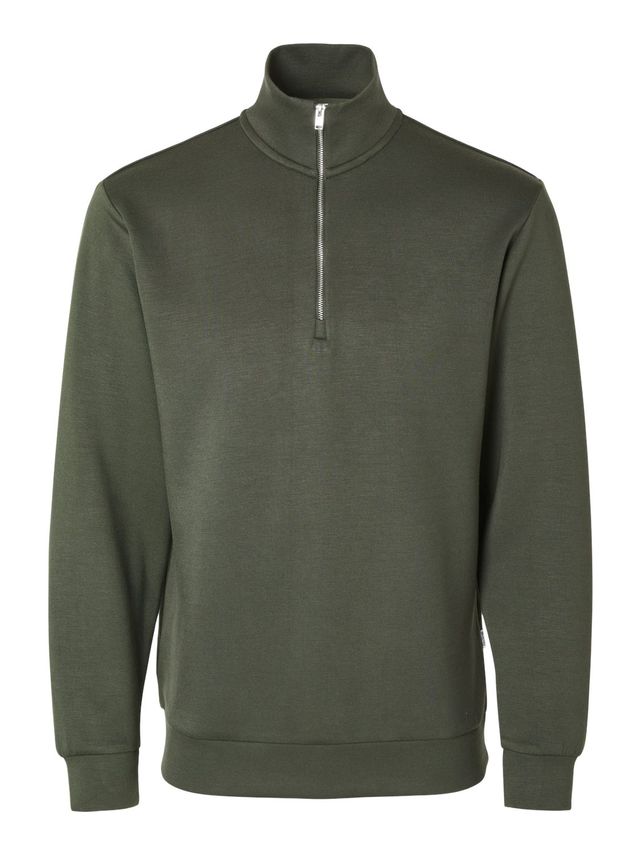 Slhemanuel Soft Zip High Neck Sweat