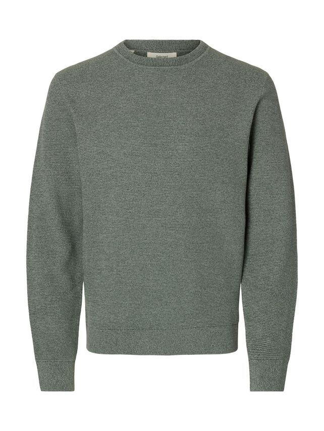 Slhross Ls Knit Structure Crew Neck