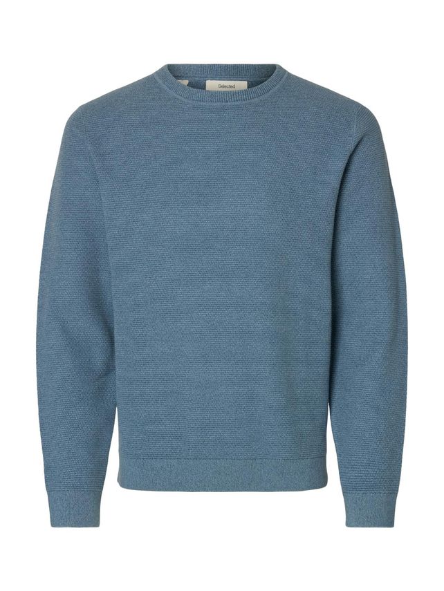Slhross Ls Knit Structure Crew Neck