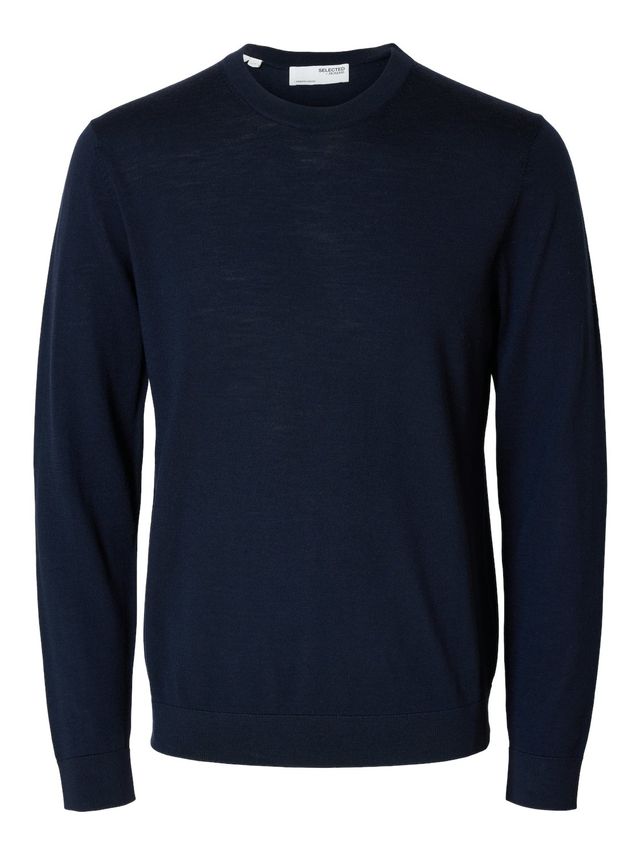 Slhtray Ls Knit Merino Crew Neck No