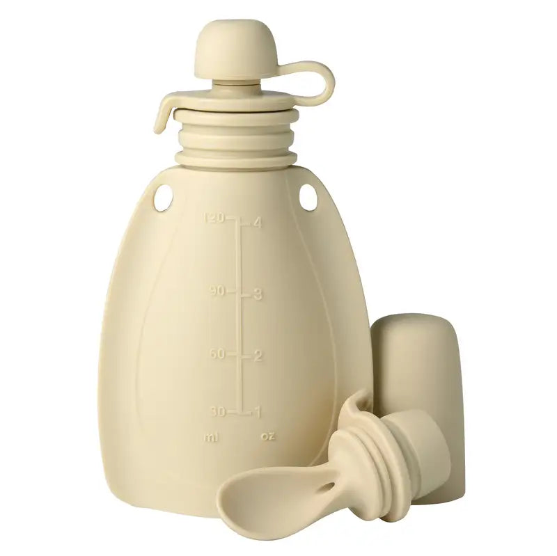 Smoothie Flaske   Ske Og Beskyttelseskappe Beige