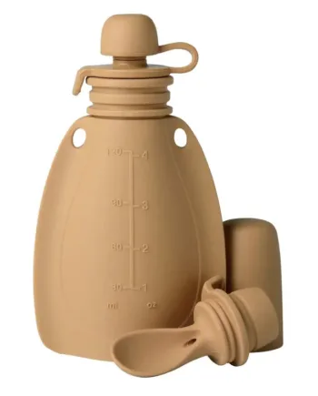 Smoothie Flaske   Ske Og Beskyttelseskappe Caramel