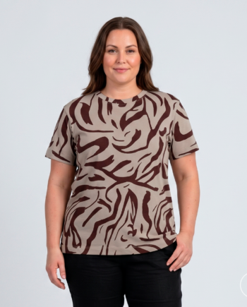 Steenholt Ass Dame  -shirt P5 Aop Rum Raisin 44