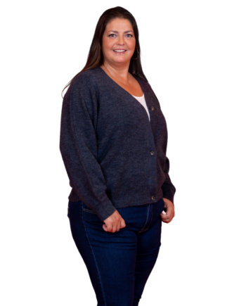Steenholt Gora Dame Cardigan Plus Size Blue Nights 48