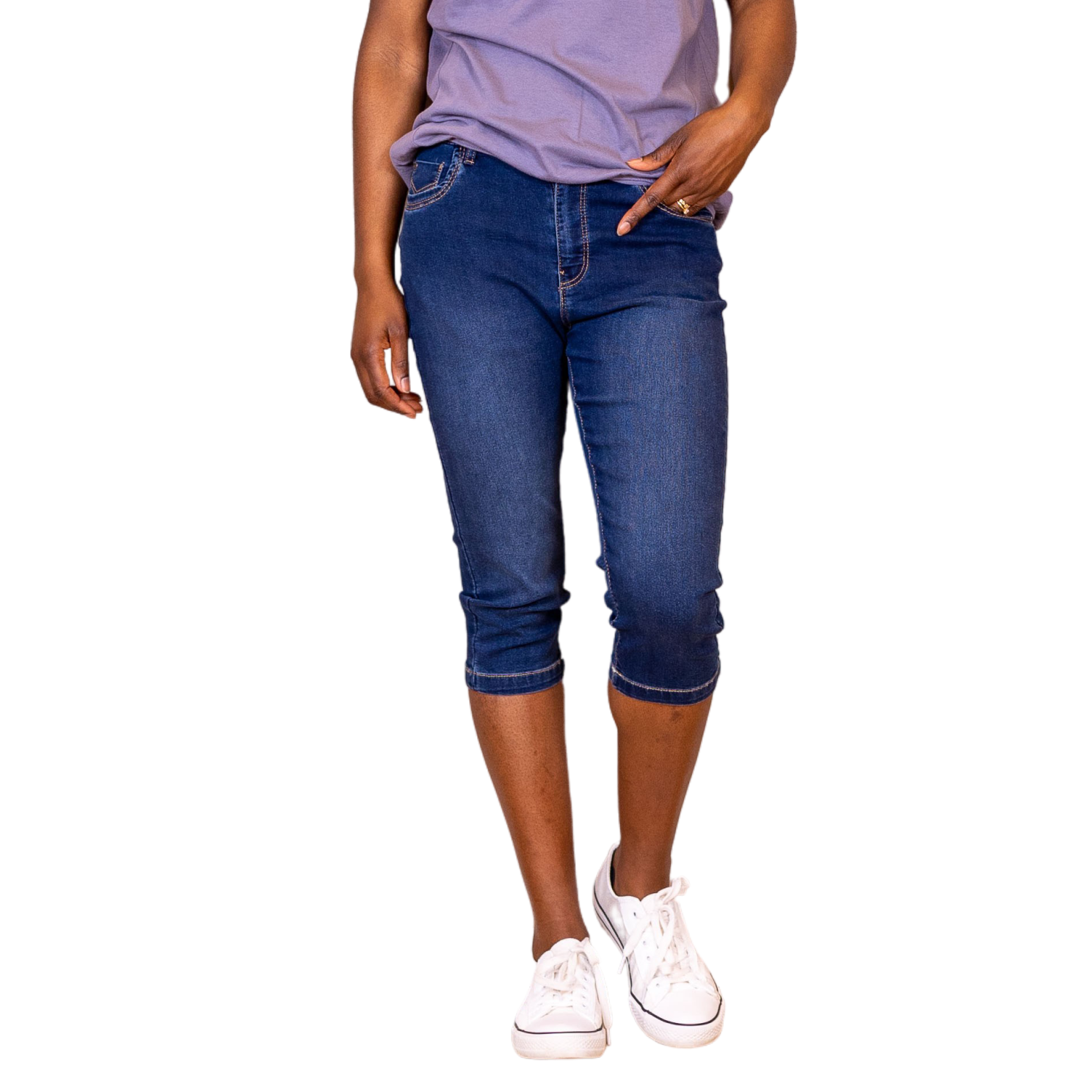 Steenholt Grace Dame Capri Blue Denim 38