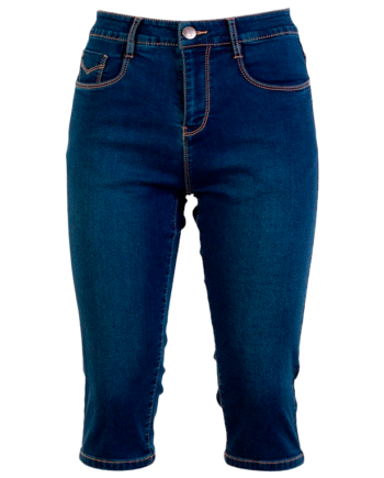 Steenholt Grace Dame Capri Plus Size Blue Denim 54