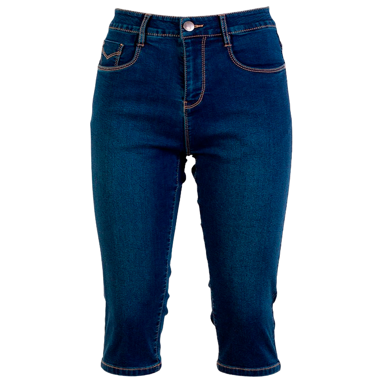 Steenholt Grace Dame Capri Plus Size Blue Denim 54