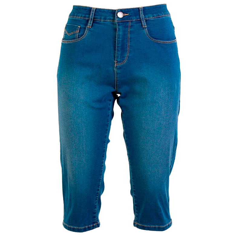 Steenholt Grace Dame Capri Plus Size    Light Blue Denim 54
