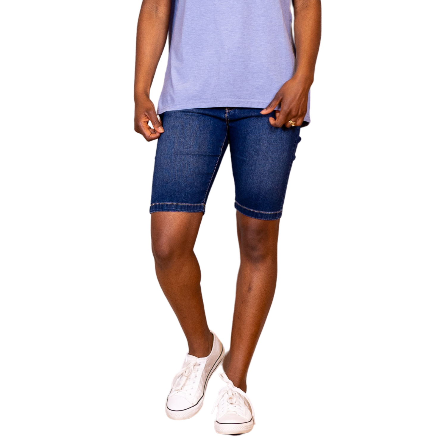 Steenholt Grace Dame Shorts Blue Denim 42