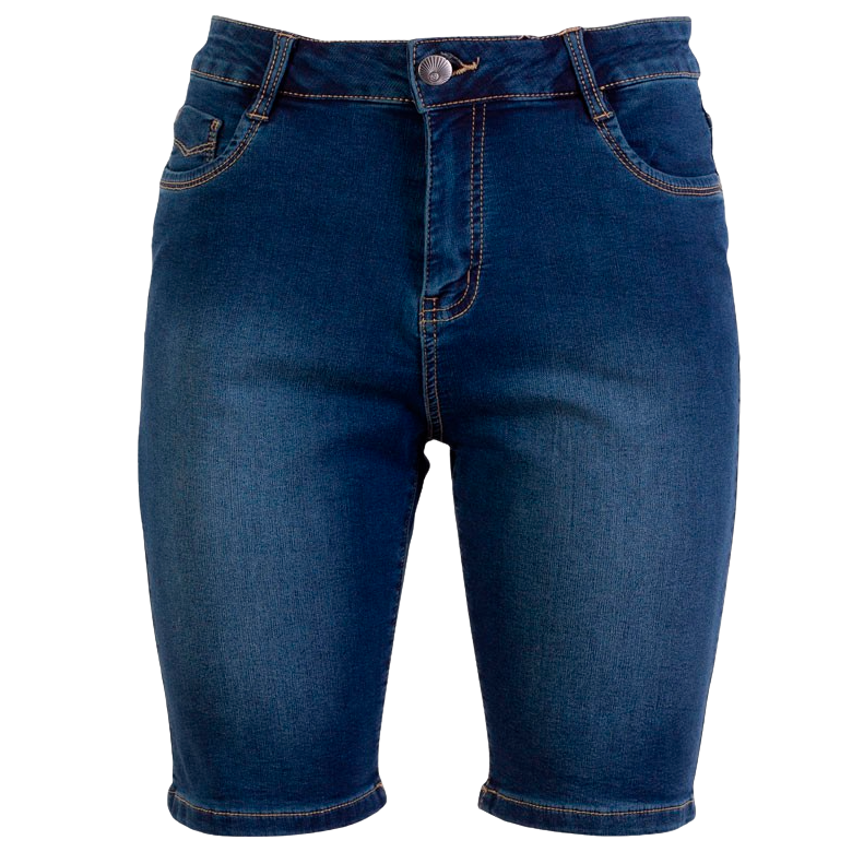 Steenholt Grace Dame Shorts Plus Size Blue Denim 54