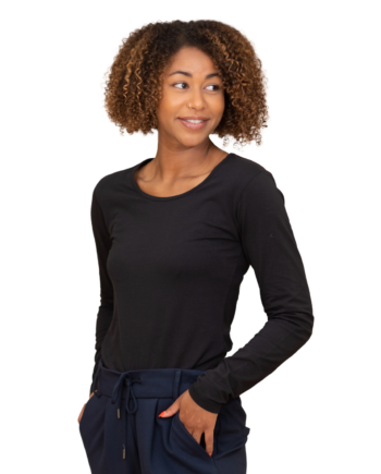 Steenholt Harmony Dame Langærmet  -shirt Black
